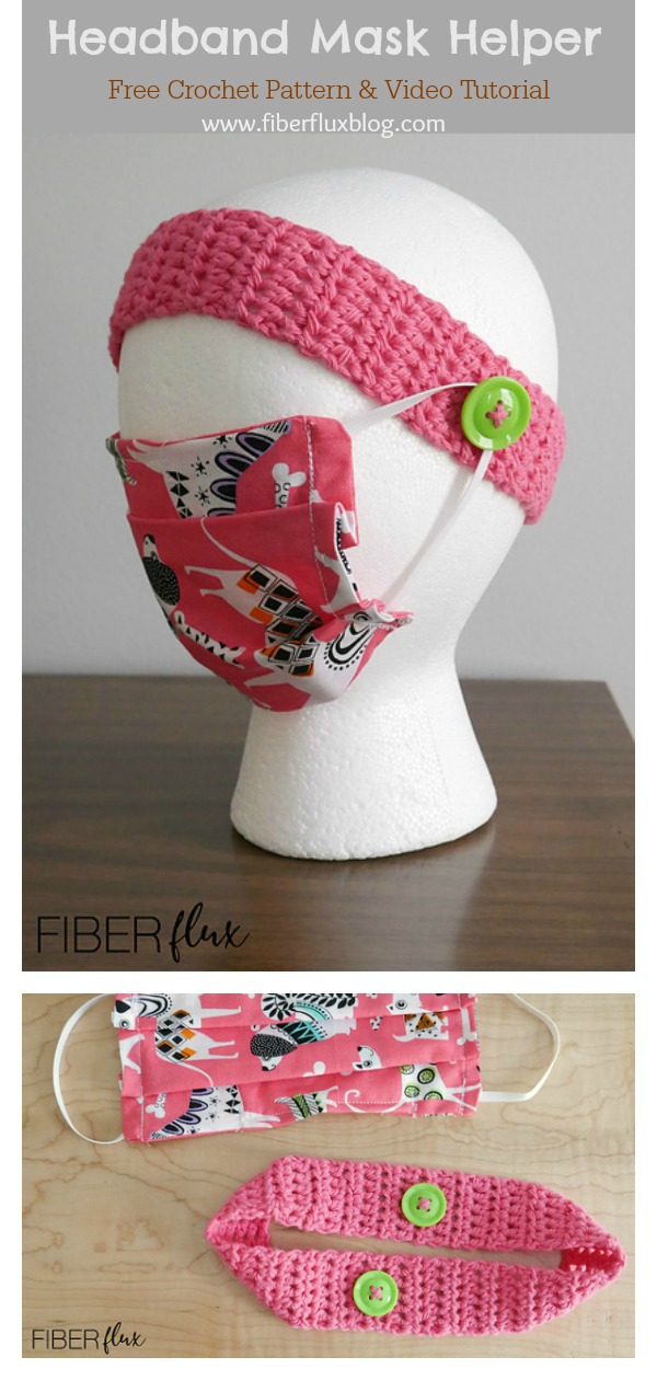 Headband Mask Helper Free Crochet Pattern and Video Tutorial