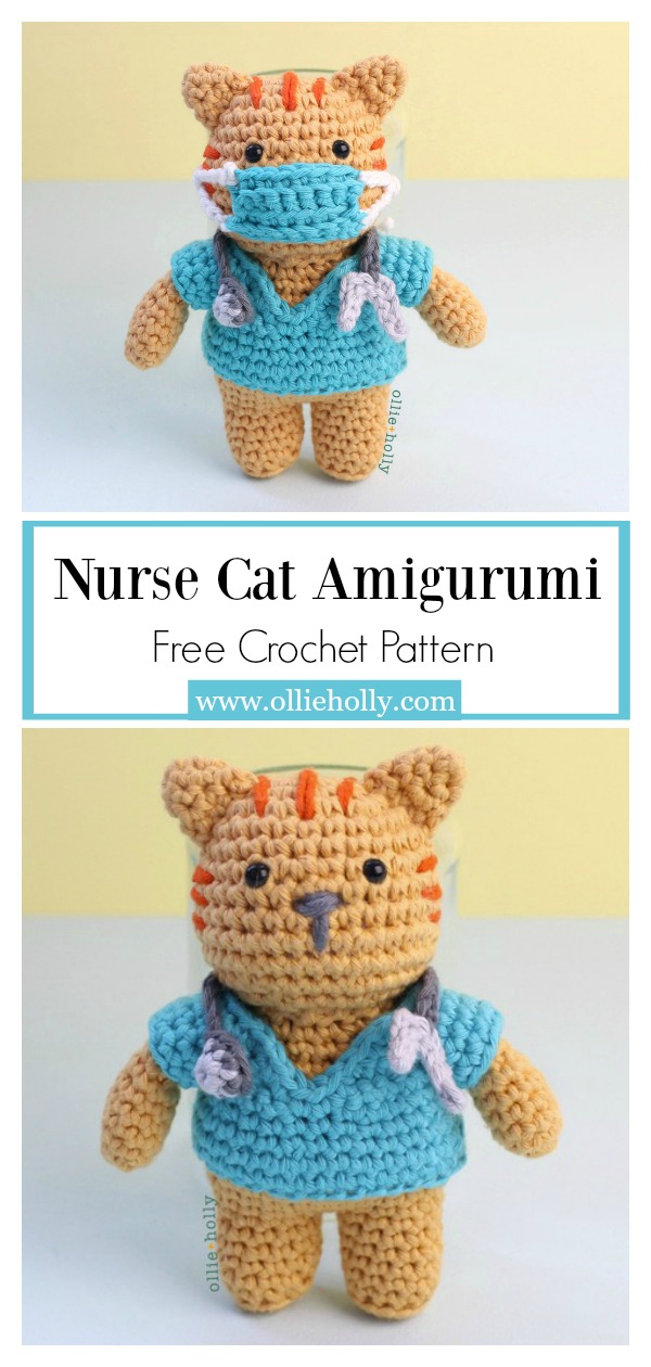 Nurse Cat Amigurumi Free Crochet Pattern