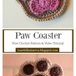 Paw Coaster Free Crochet Pattern and Video Tutorial