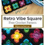 Retro Vibe Square Free Crochet Pattern