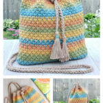 Summer Slice Drawstring Bag Free Pattern