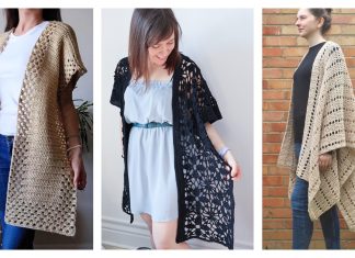 Sweet Summer Ruana Free Crochet Patterns