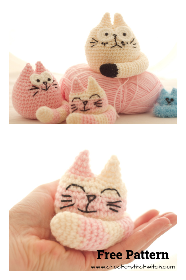 Three Fat Cats Free Crochet Pattern 