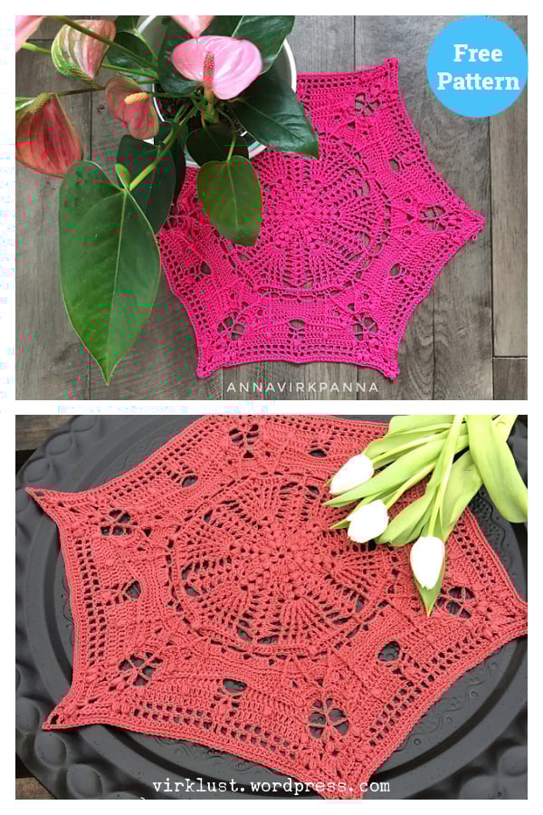 Touch of Tulips Doily Free Crochet Pattern