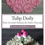 Tulip Doily Free Crochet Pattern and Video Tutorial