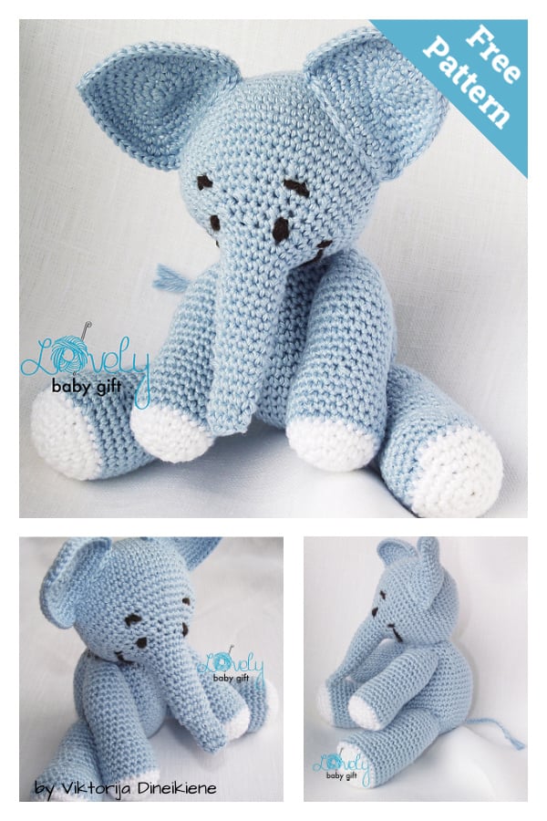 Amigurumi Elephant Free Crochet Pattern 