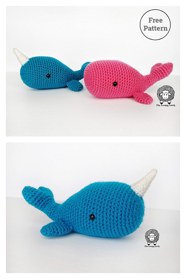 Amigurumi Whale and Narwhal Free Crochet Pattern 
