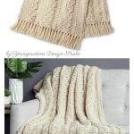 Braided Cable Blanket Free Crochet Pattern