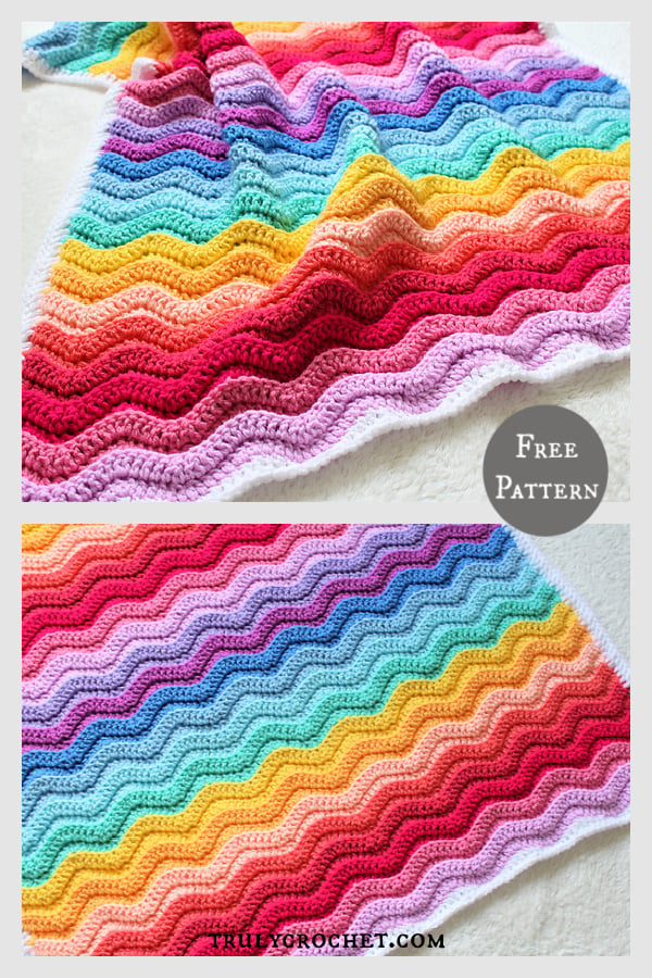Rainbow Baby Wrap Free Crochet Pattern