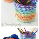 Coiled Rainbow Basket Free Crochet Pattern