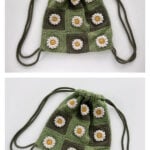 Daisy Granny Square Backpack Free Crochet Pattern