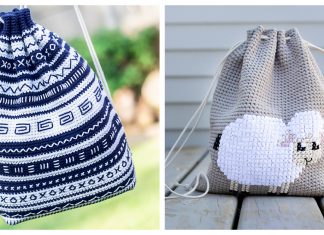 Drawstring Backpack Free Crochet Pattern