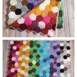 Hexagon Scrap Afghan Free Crochet Pattern