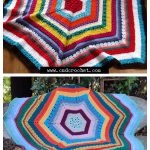 Hexagon Scrap Blanket Free Crochet Pattern