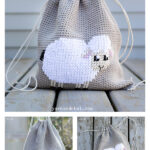 Lamb Cinched Drawstring Backpack Free Crochet Pattern