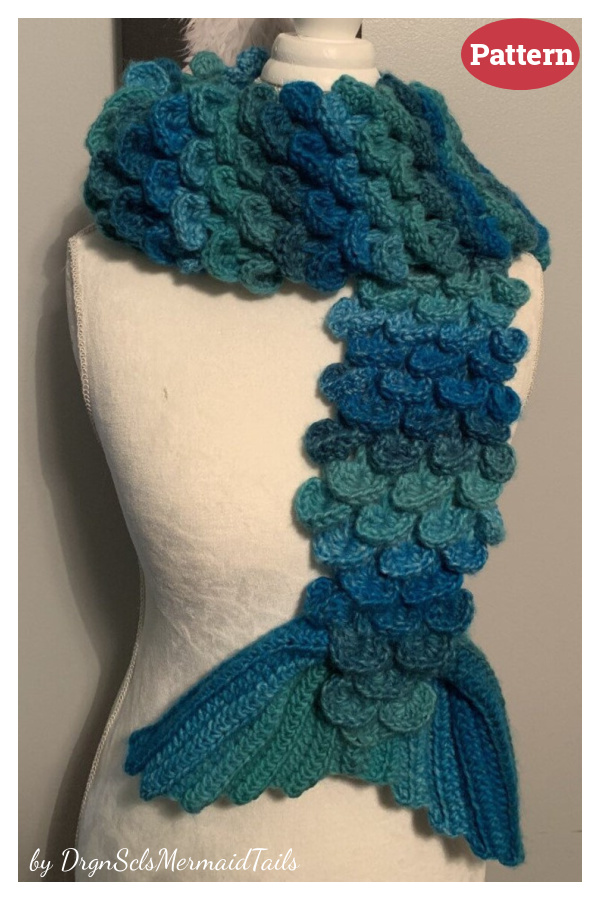 Mermaid Tail Scarf Crochet Pattern