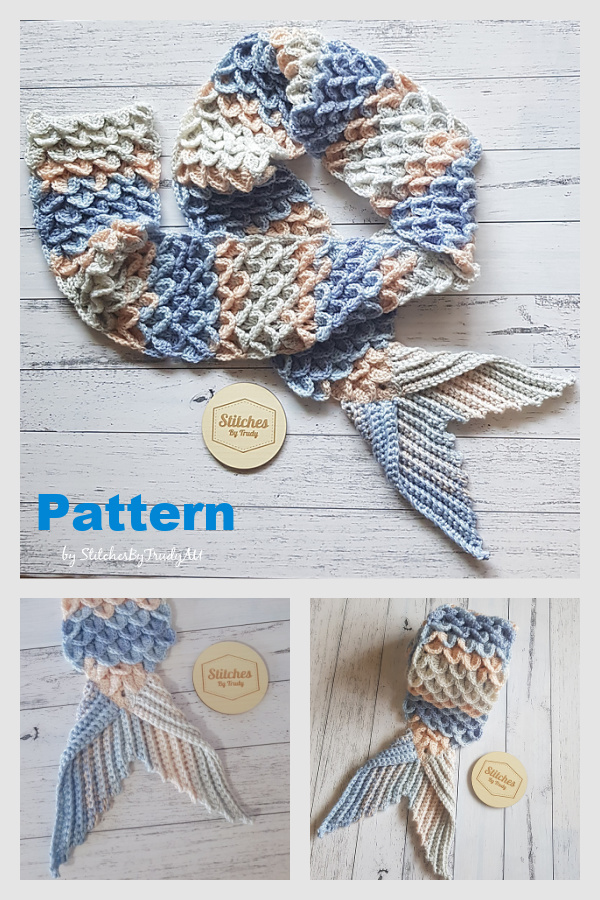 Mermaid Tail Scarf Crochet Pattern