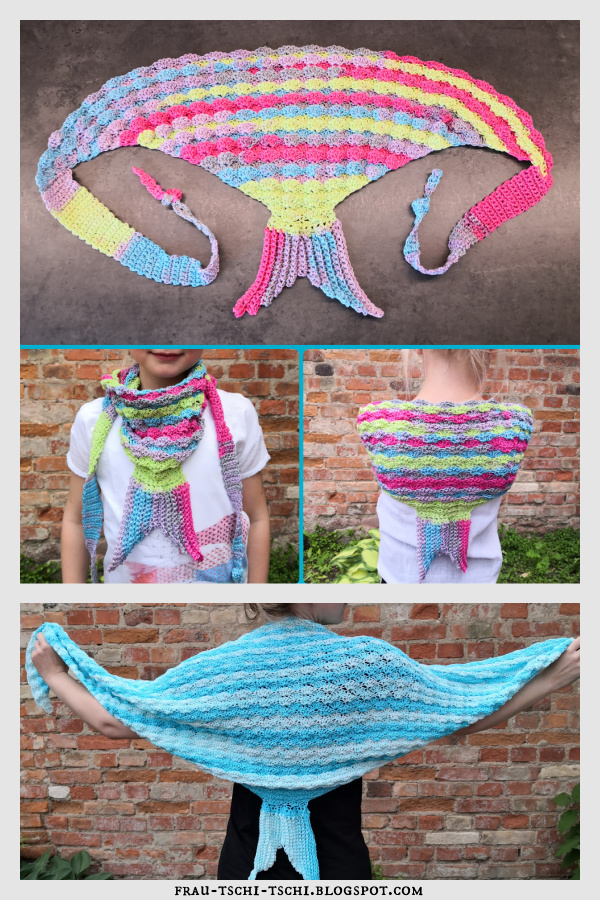 Mermaid Tail Scarf Free Crochet Pattern