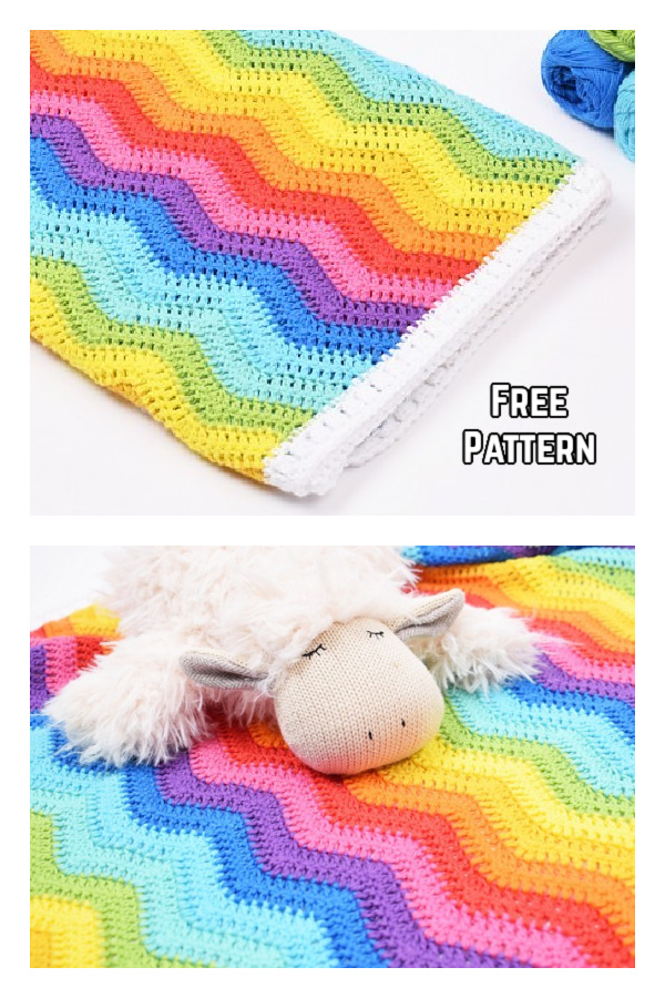 Rainbow Baby Wrap Free Crochet Pattern 