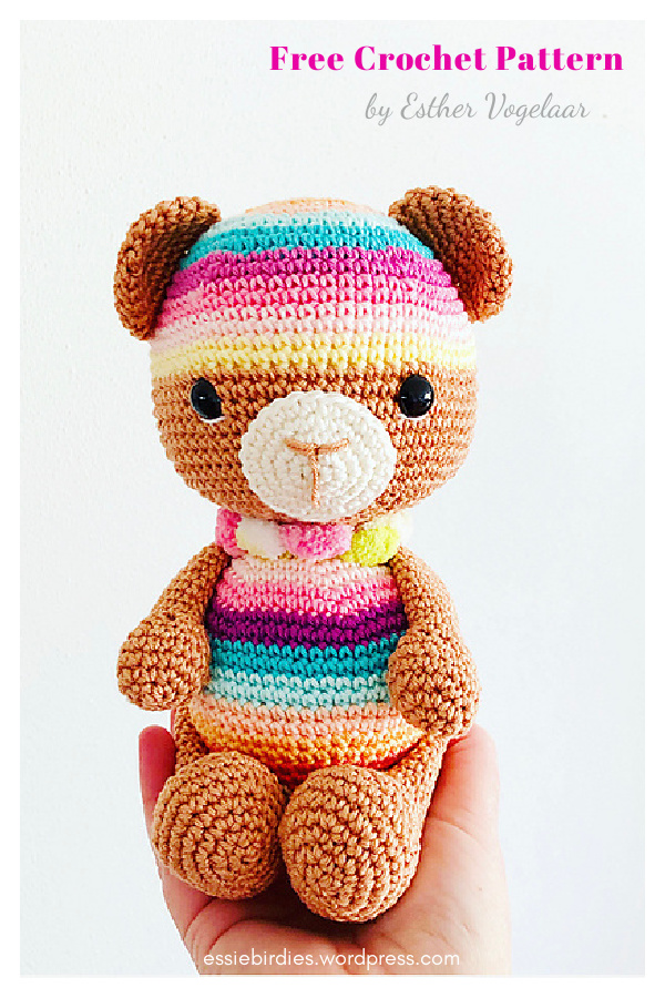 Rainbow Bear Free Crochet Pattern