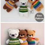 Rainbow Teddy Bear Free Crochet Pattern