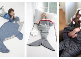 Shark Blanket Free Crochet Pattern