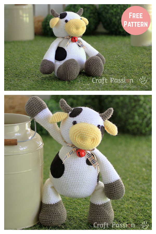 Amigurumi Cow Free Crochet Pattern 
