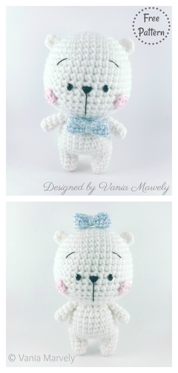 Amigurumi Polar Bear Toy Free Crochet Pattern