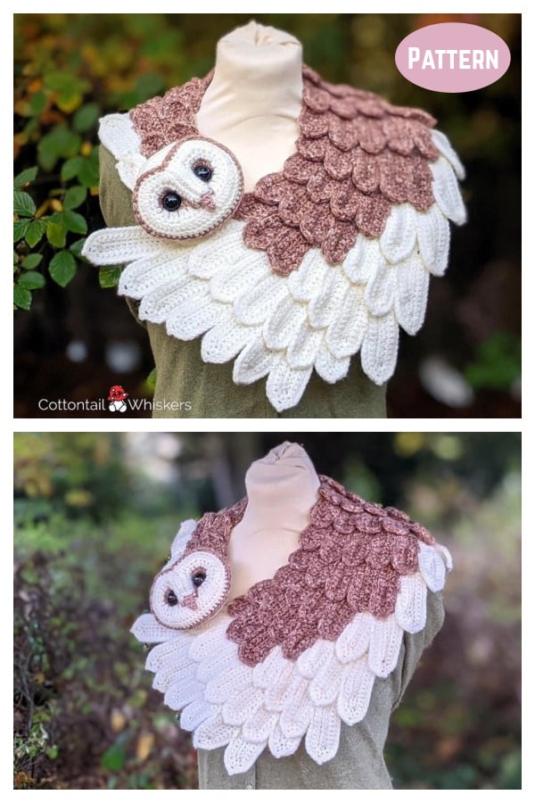 Barn Owl Shawl Crochet Pattern