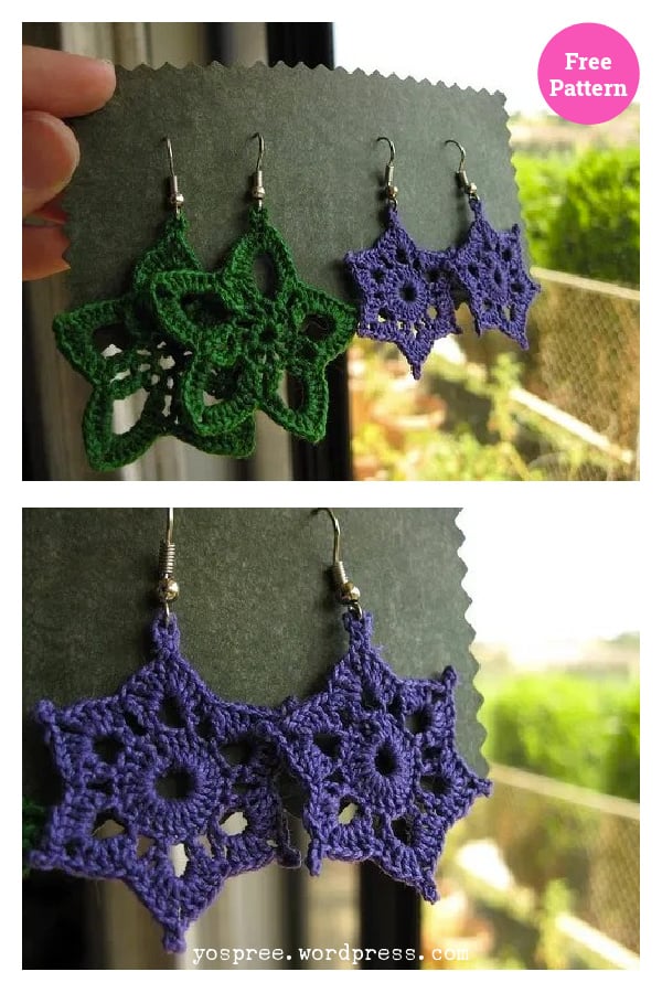 Birthday Earrings Free Crochet Pattern