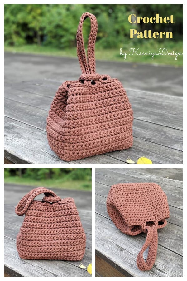 Bucket Bag Knot Bag Crochet Pattern