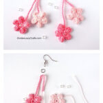 Cherry Blossom Earrings Free Crochet Pattern