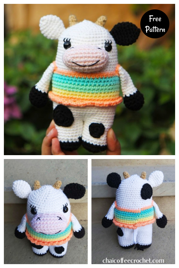 Cleo the Cow Amigurumi Free Crochet Pattern