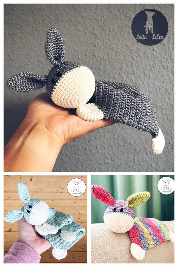 Donkey Lovey Blankie Crochet Pattern 