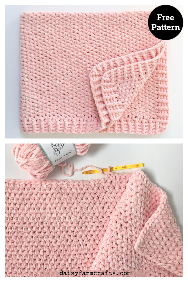 Easy Chunky Velvet Blanket Free Crochet Pattern 