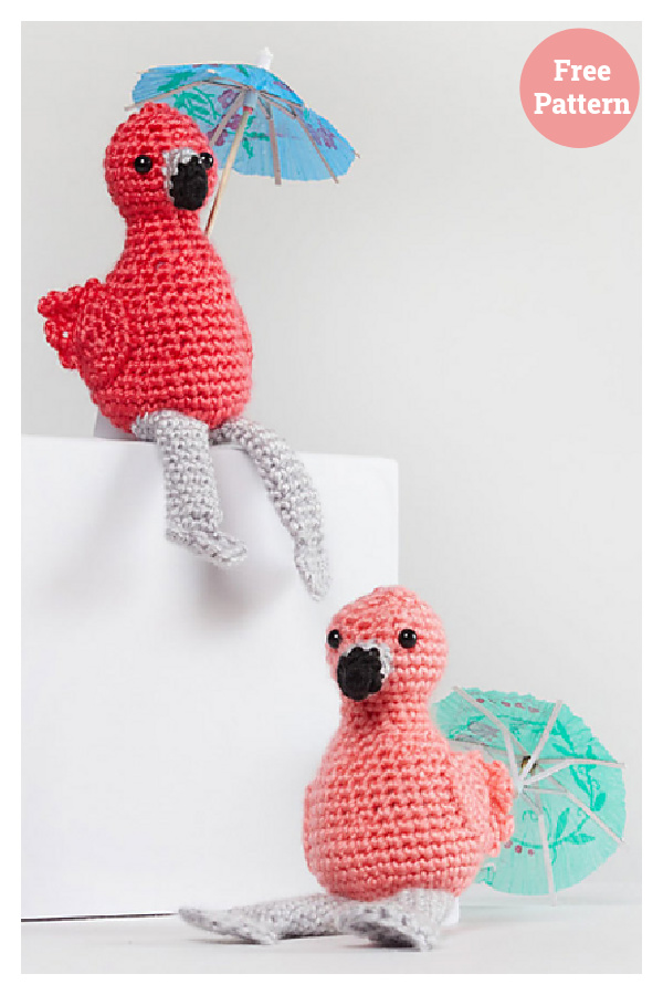 Fiona and Fred Flamingo Amigurumi Free Crochet Pattern