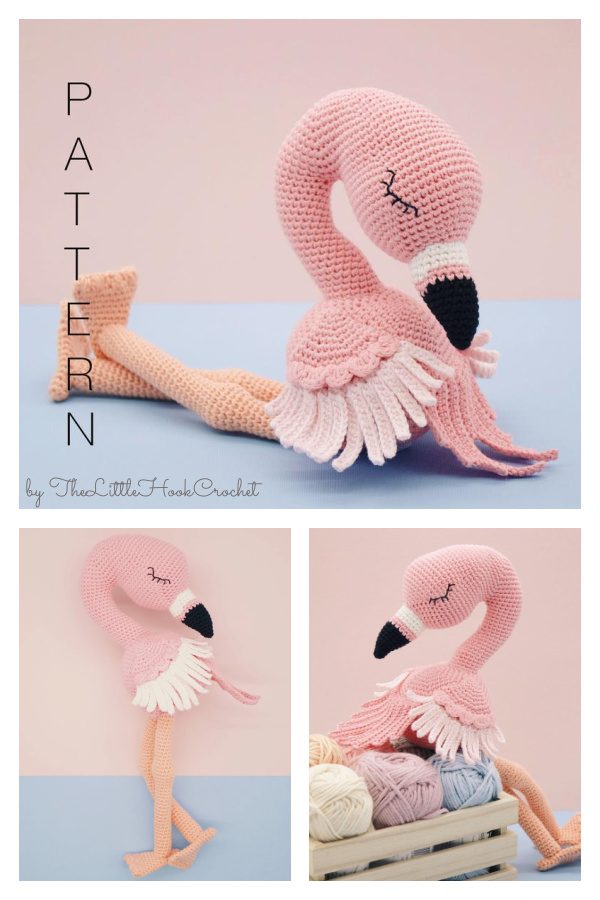 Flo the Flamingo Bird Amigurumi Crochet Pattern