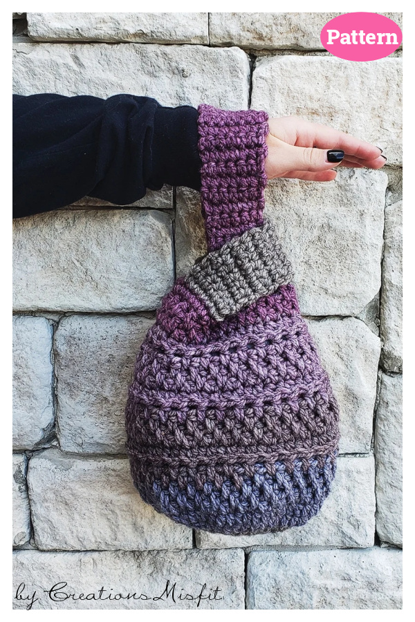 Japanese Knot Wristlet Bag Crochet Pattern