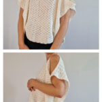 Oversized Open Shoulder Top Free Crochet Pattern and Video Tutorial