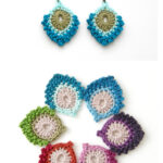 Peacock Earrings Free Crochet Pattern