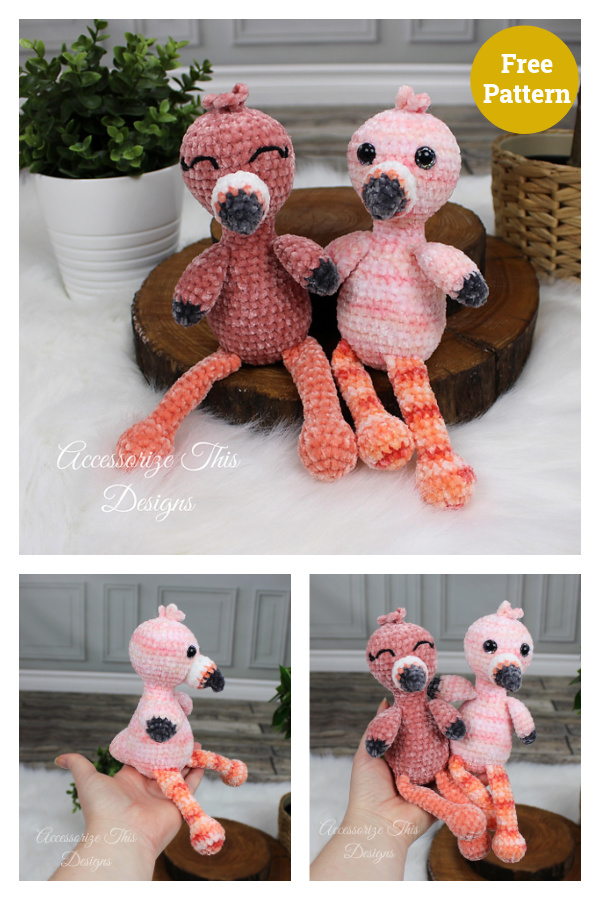 Pocket Pal Flamingo Amigurumi Free Crochet Pattern