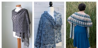 Rectangular Lace Shawl Free Crochet Pattern and Paid