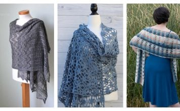 8 Rectangular Lace Shawl Crochet Patterns
