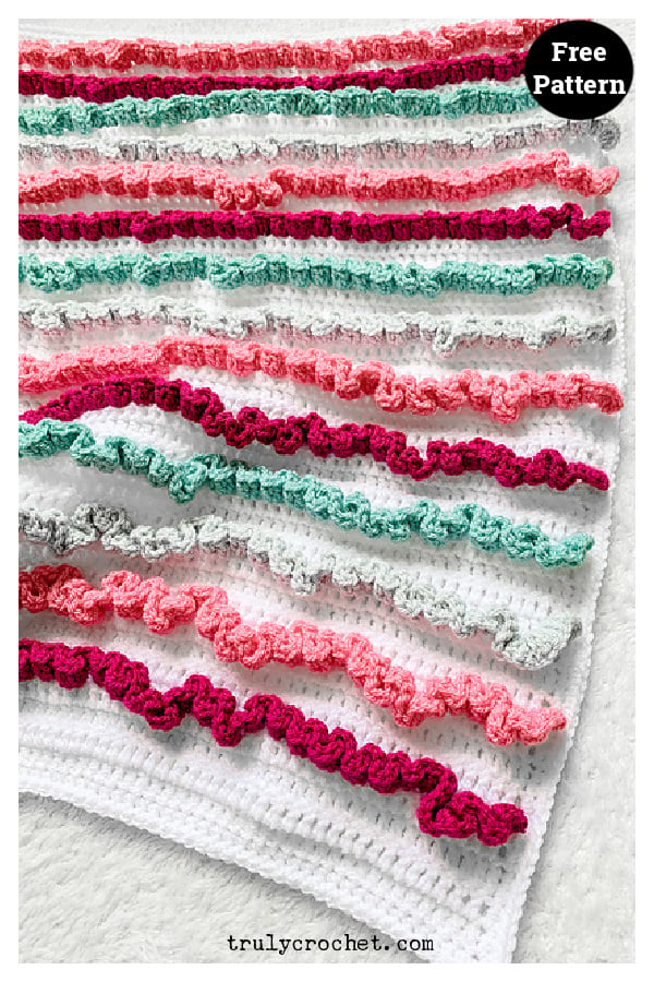 Ruffle Baby Blanket Free Crochet Pattern