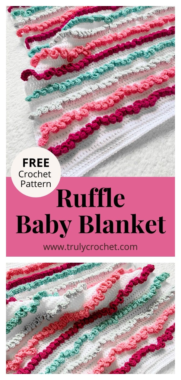 Ruffle Baby Blanket Free Crochet Pattern