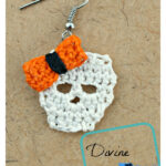 Sally Skulls Earrings Free Crochet Pattern Halloween Accessories