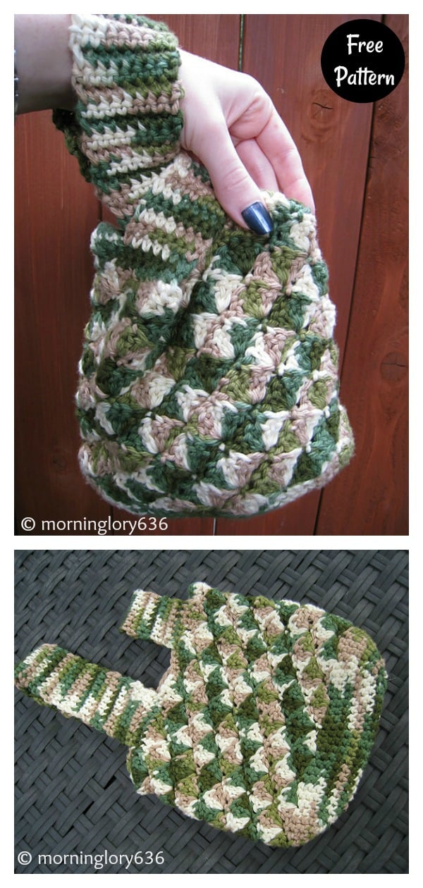Shells Japanese Knot Wristlet Bag Free Crochet Pattern