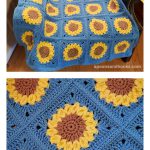 Sunflower Afghan Free Crochet Pattern