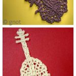 Violin Motif Bookmark Free Crochet Diagram