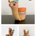 Alpaca Planter Free Crochet Pattern